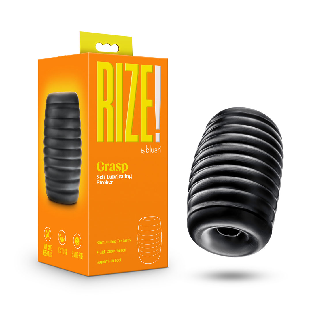 rize grasp self lubricating stroker black 