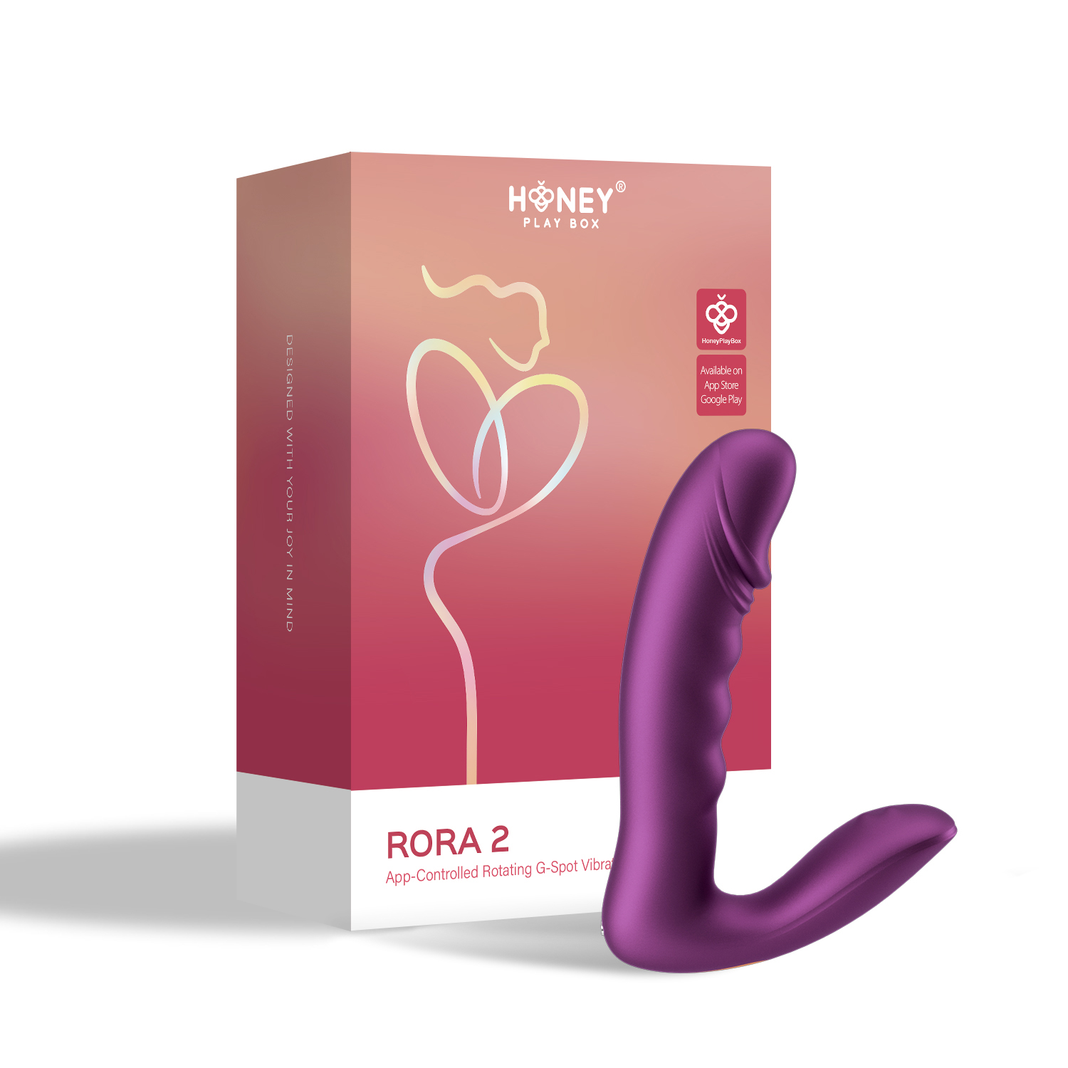 rora app controlled rotating g spot vibrator and clitoral stimulator purple 