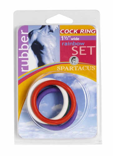 rubber c ring set  inches rainbow 