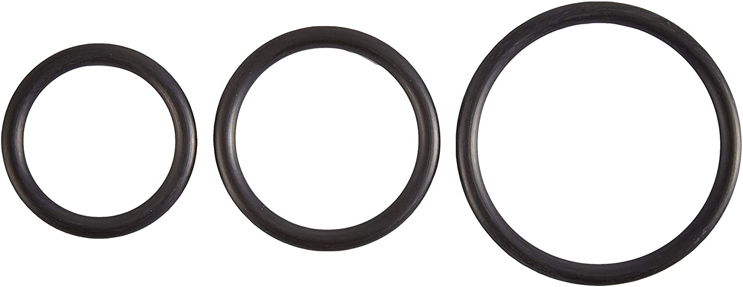 rubber cock ring set black 