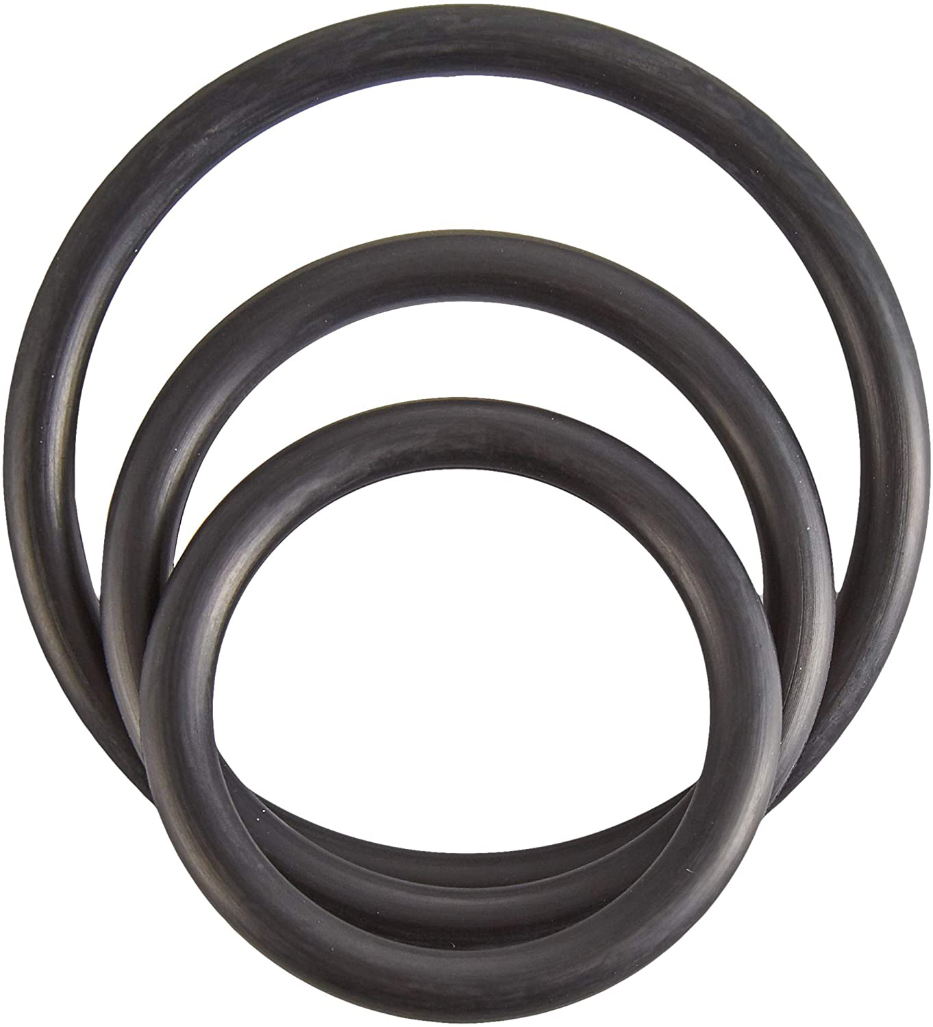 rubber cock ring set black 