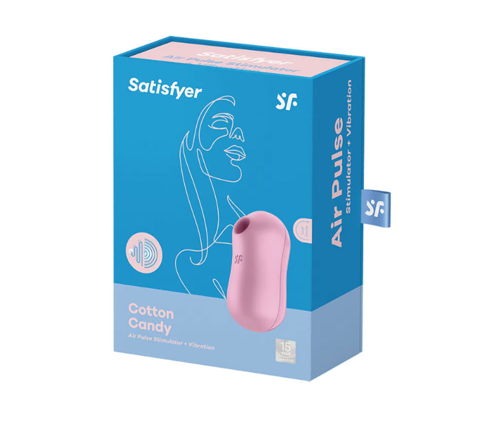 satisfyer cotton candy air pulse stimulator plus vibrator lilac 