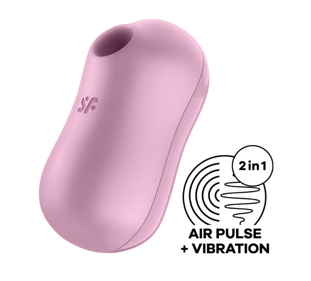 satisfyer cotton candy air pulse stimulator plus vibrator lilac 