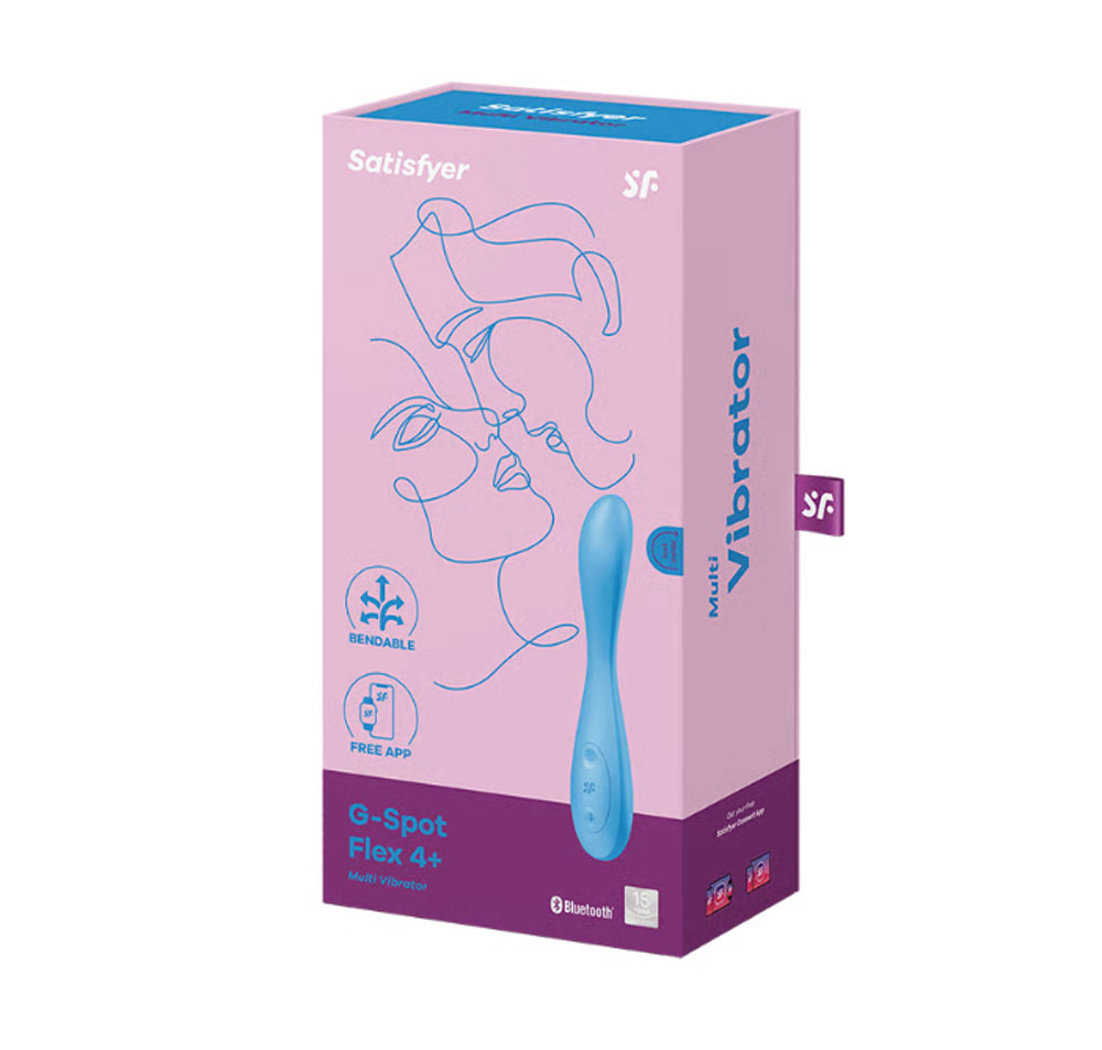 satisfyer g spot flex  connect app multi vibrator blue 