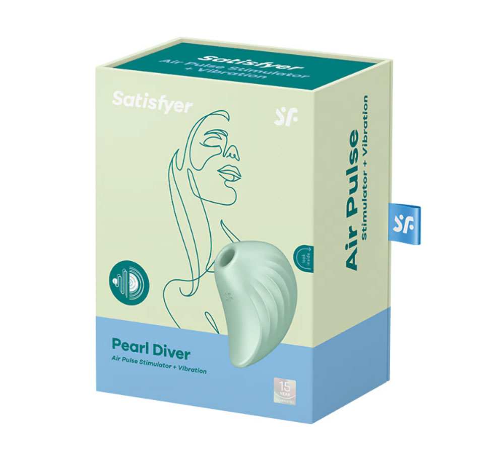 satisfyer pear diver air pulse stimulator plus vibration mint 