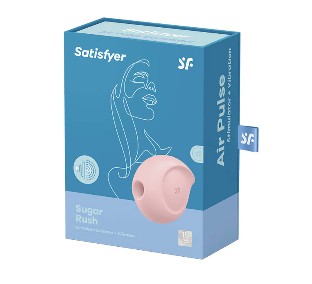 satisfyer sugar rush air pulse stimulator plus vibration rose 