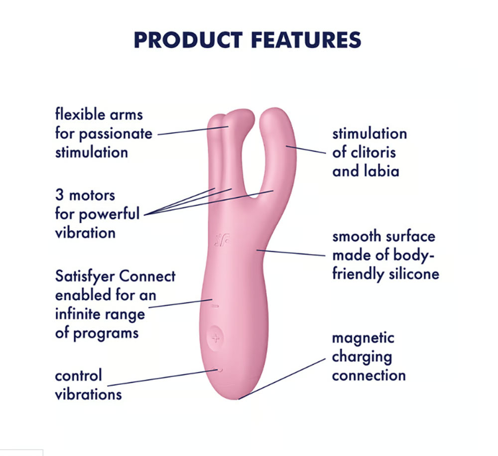 satisfyer threesome  pink 