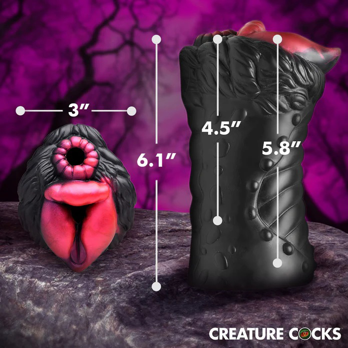 savage she wolf silicone stroker brown 