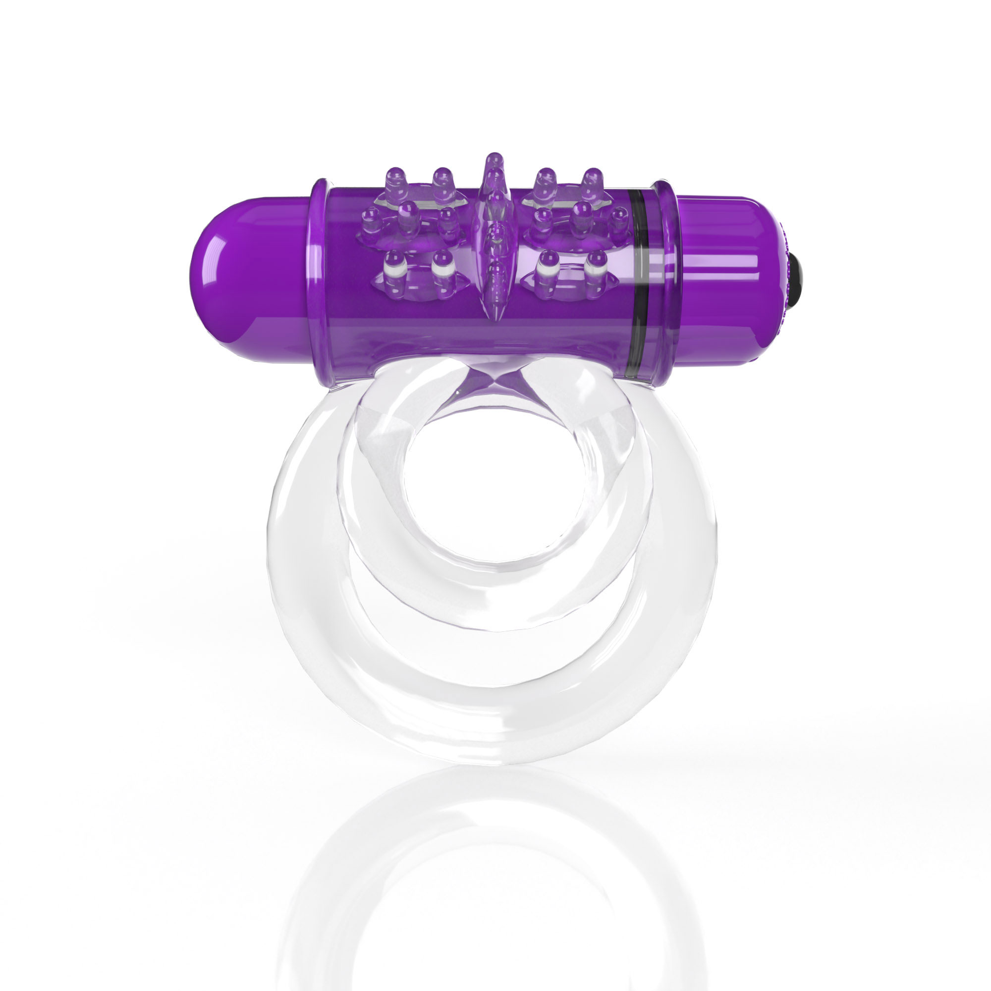 screaming o b double o super powered vibrating  double ring grape 