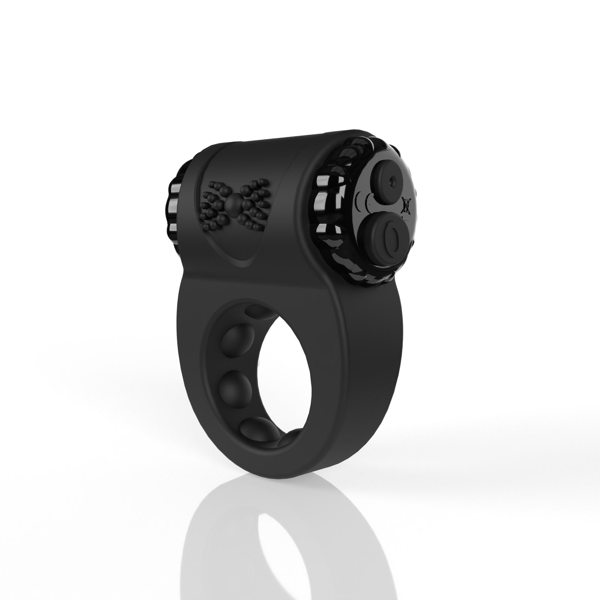 screaming o big o ritz rechargeable vibe ring  black 