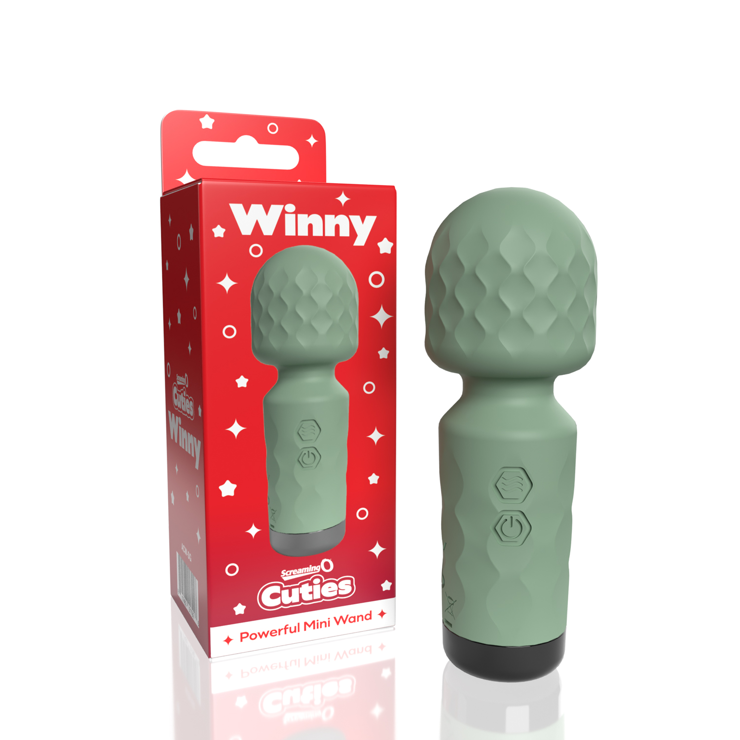 screaming o cuties winny vibrating mini wand sage green 