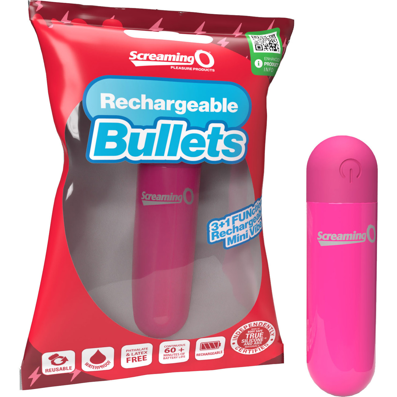 screaming o rechargeable bullet pink 