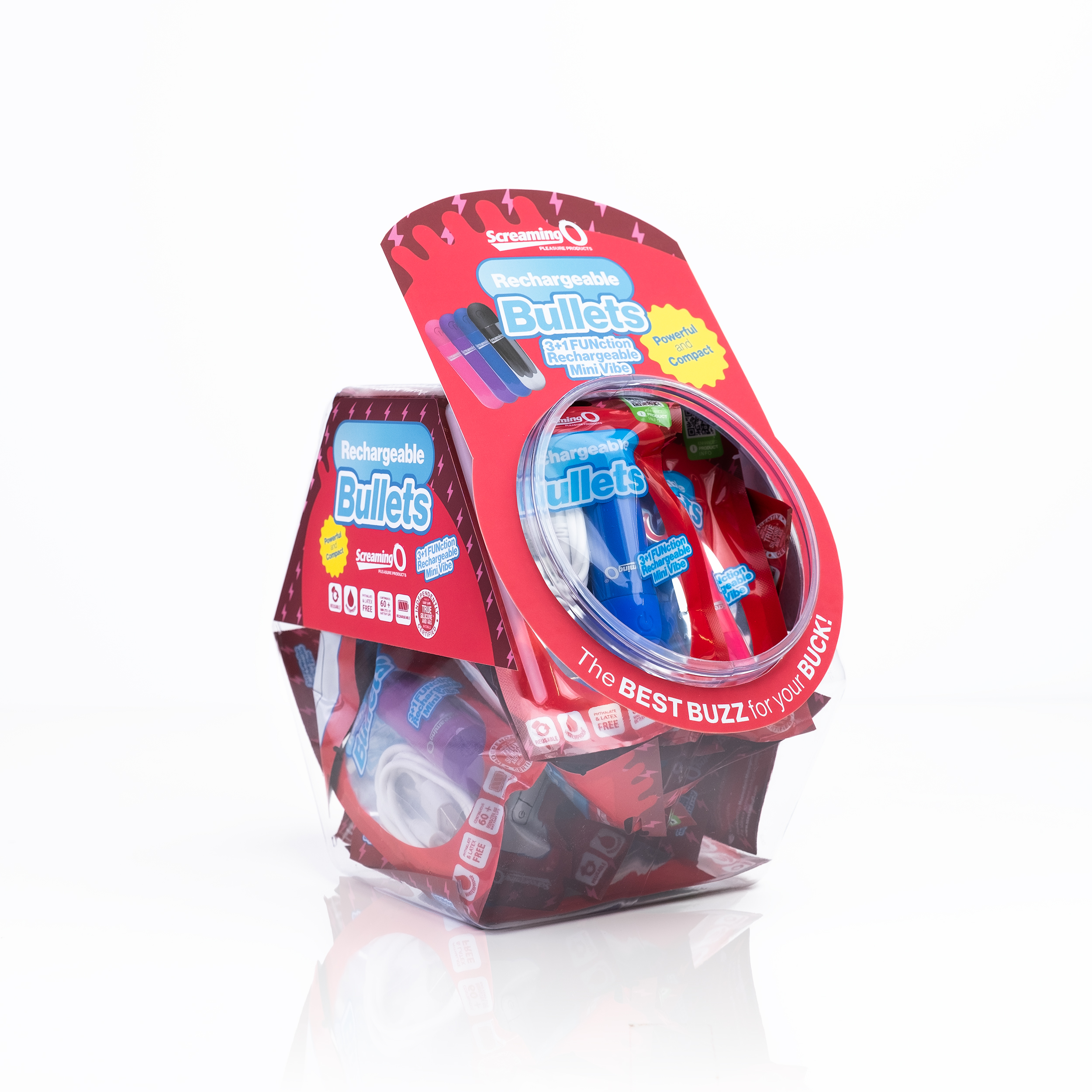 screaming o rechargeable bullets in candy bowl assorted 