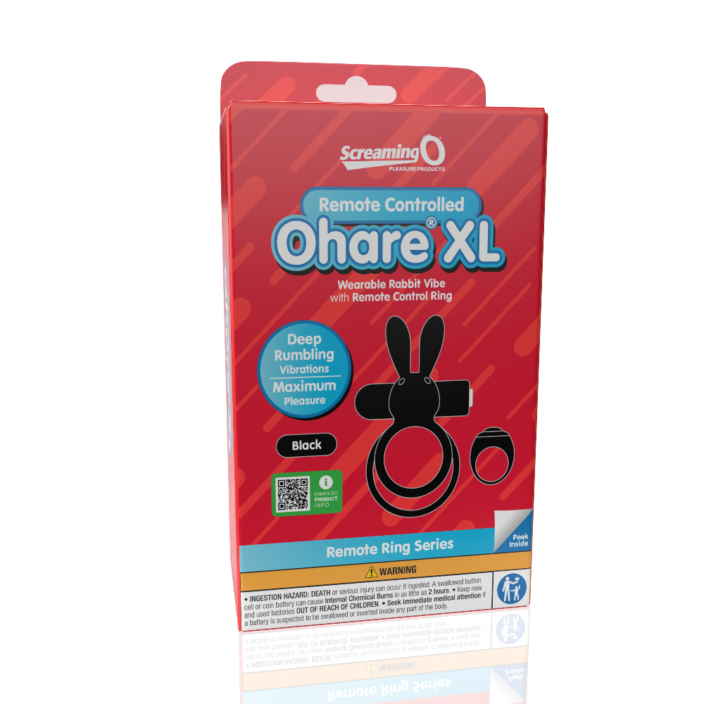 screaming o remote controlled ohare xl vibrating ring black 