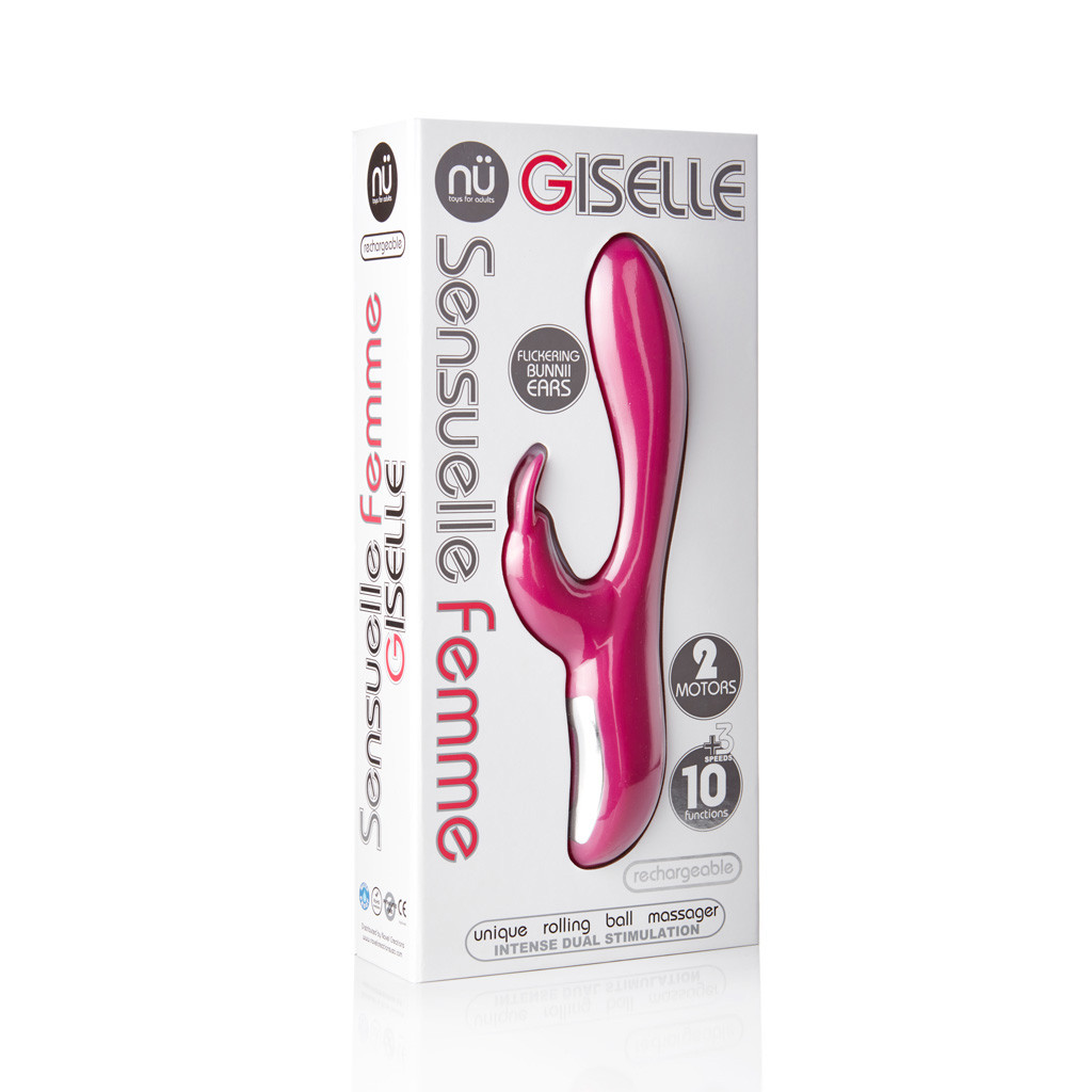 sensuelle femme giselle  and  function rechargeable rabbit massager magenta 