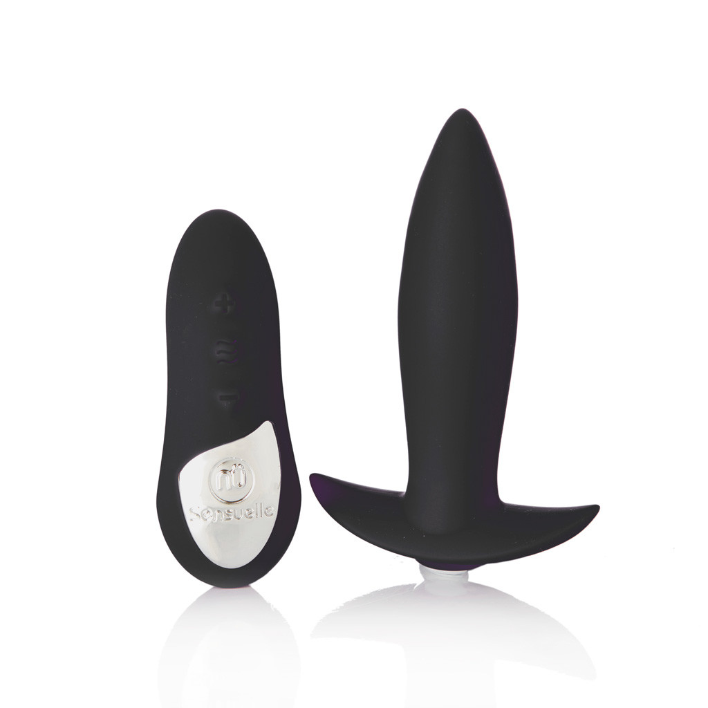 sensuelle remote control rechargeable  function mini plug black 