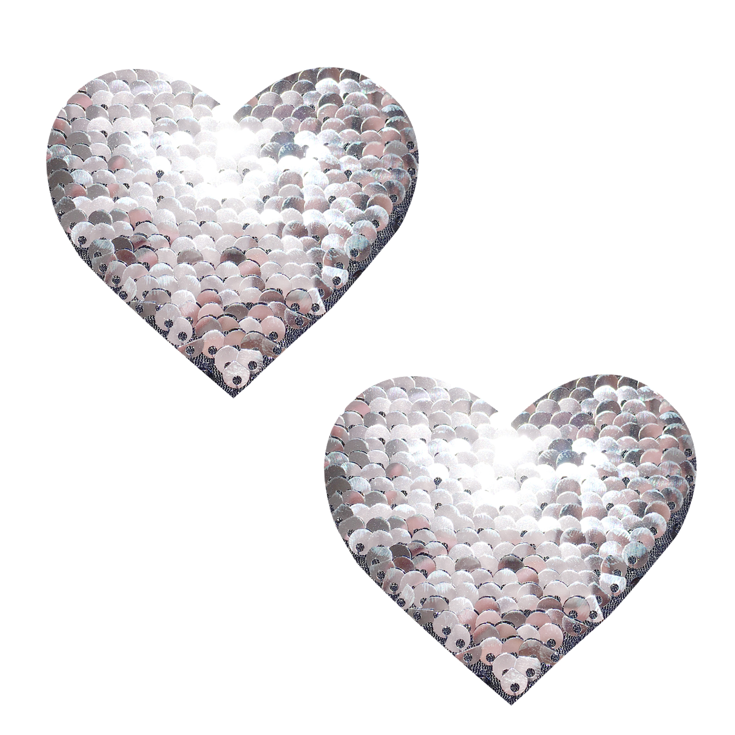 sequin medusa magic flip black to silver i heart  u nipztix pasties 