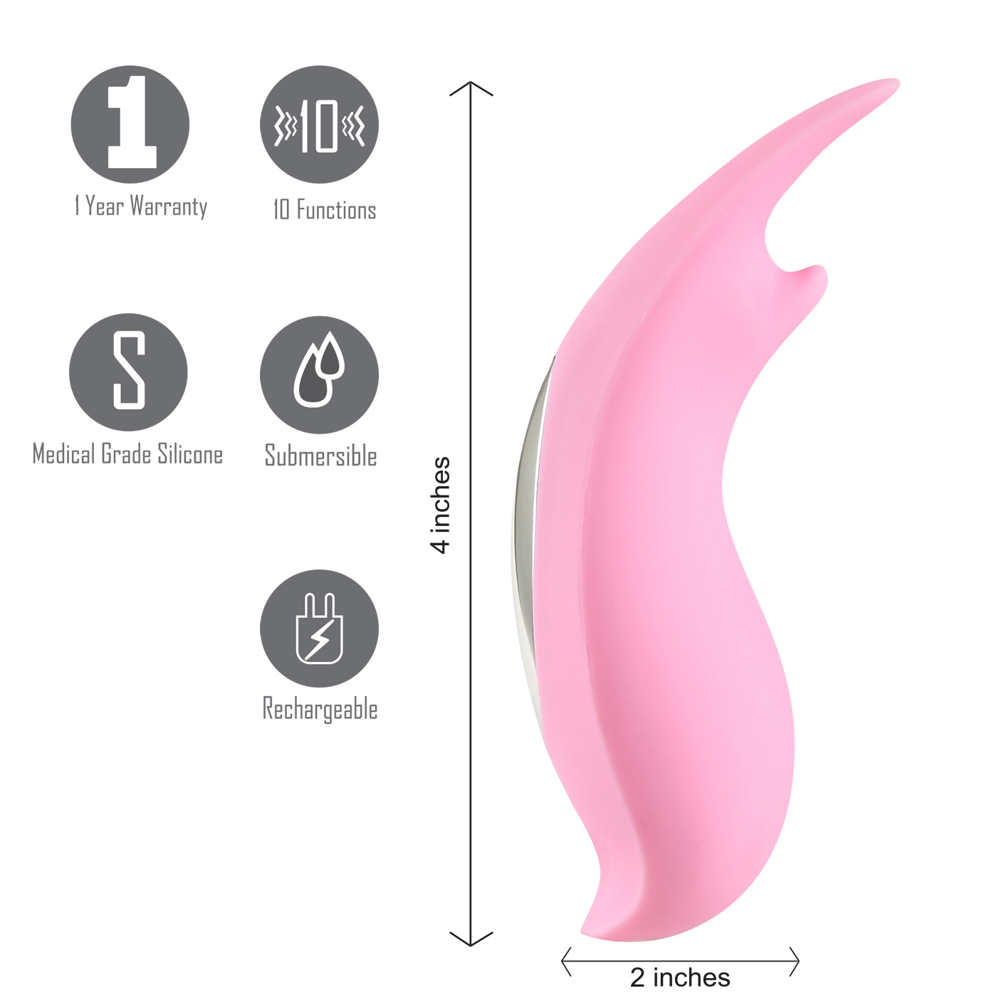 sera clitoral lay on bullet vibrator pink 