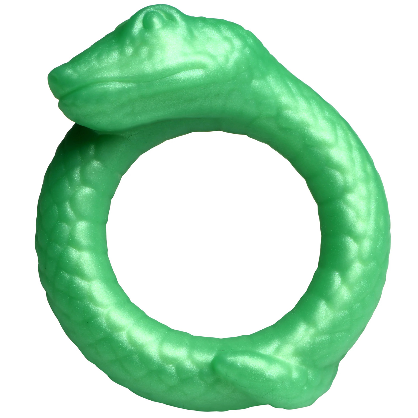 serpentine silicone cock ring green 