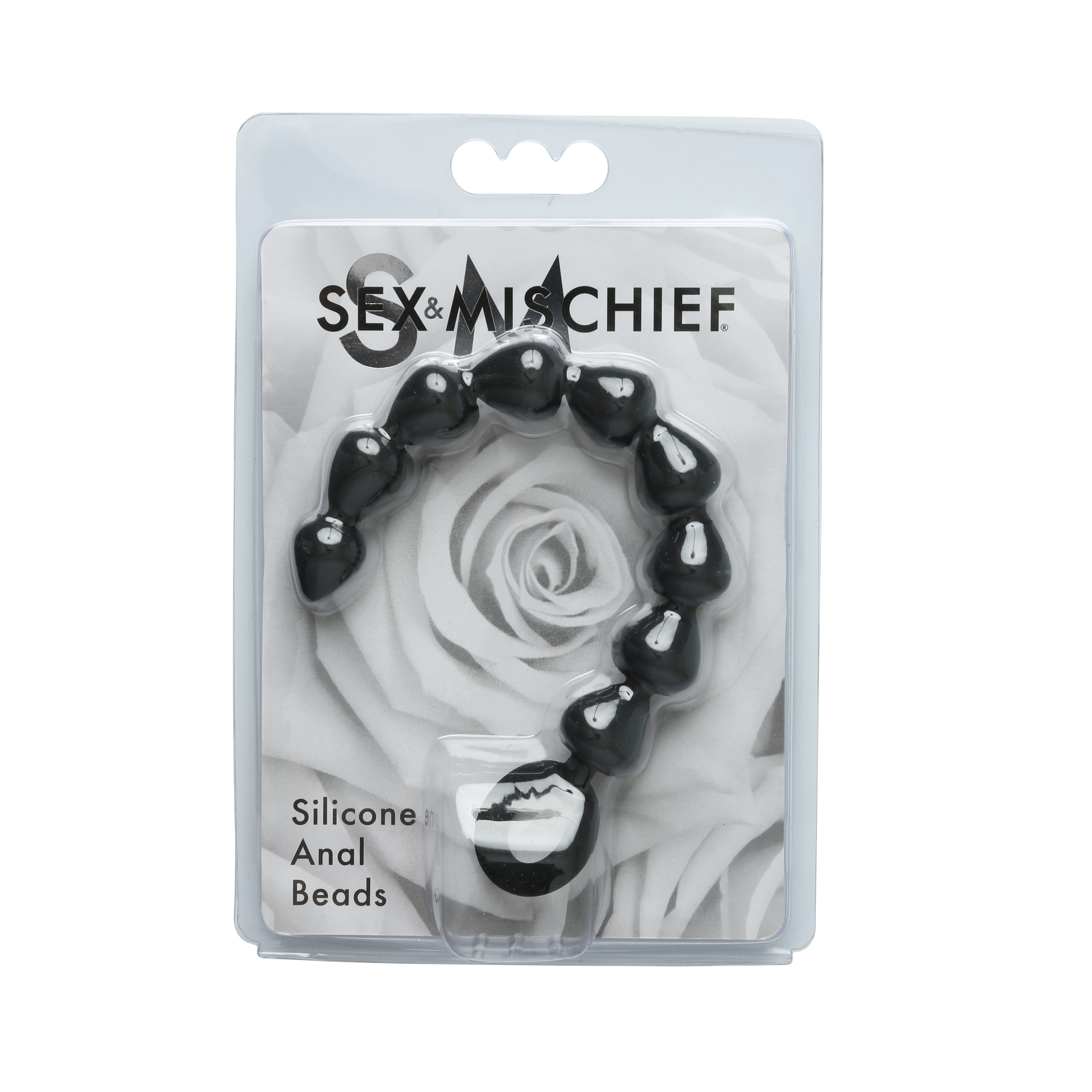 sex and mischief silicone anal beads black 