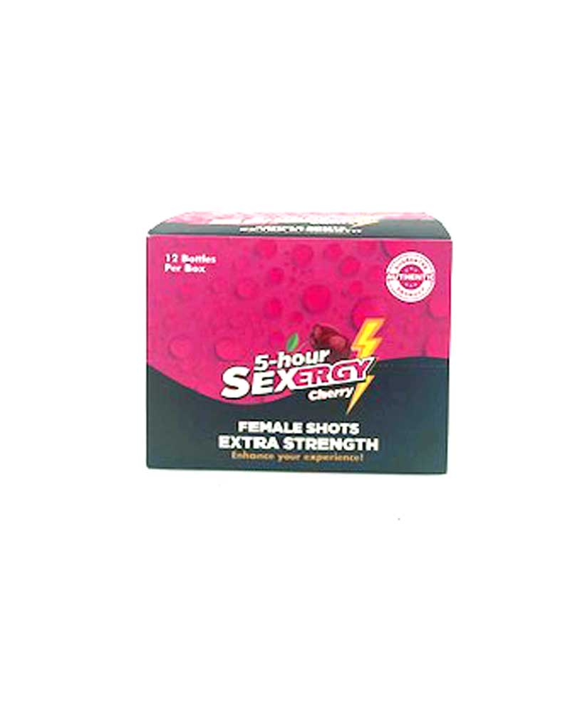 sexergy female liquid shot  ct display  cherry 