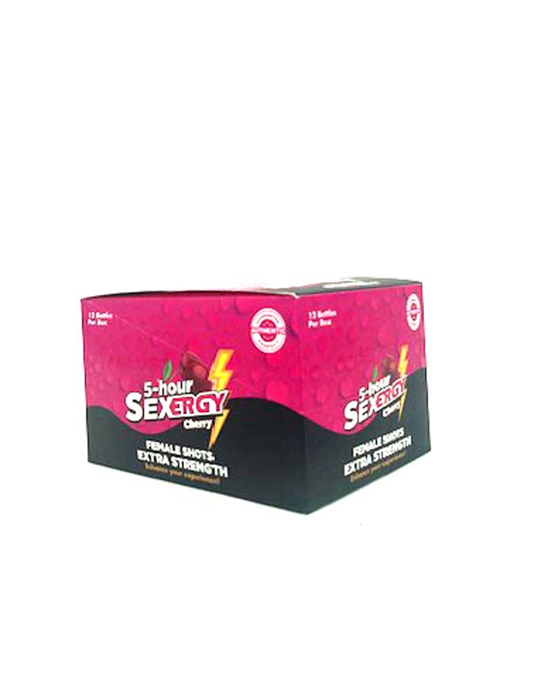 sexergy female liquid shot  ct display  cherry 