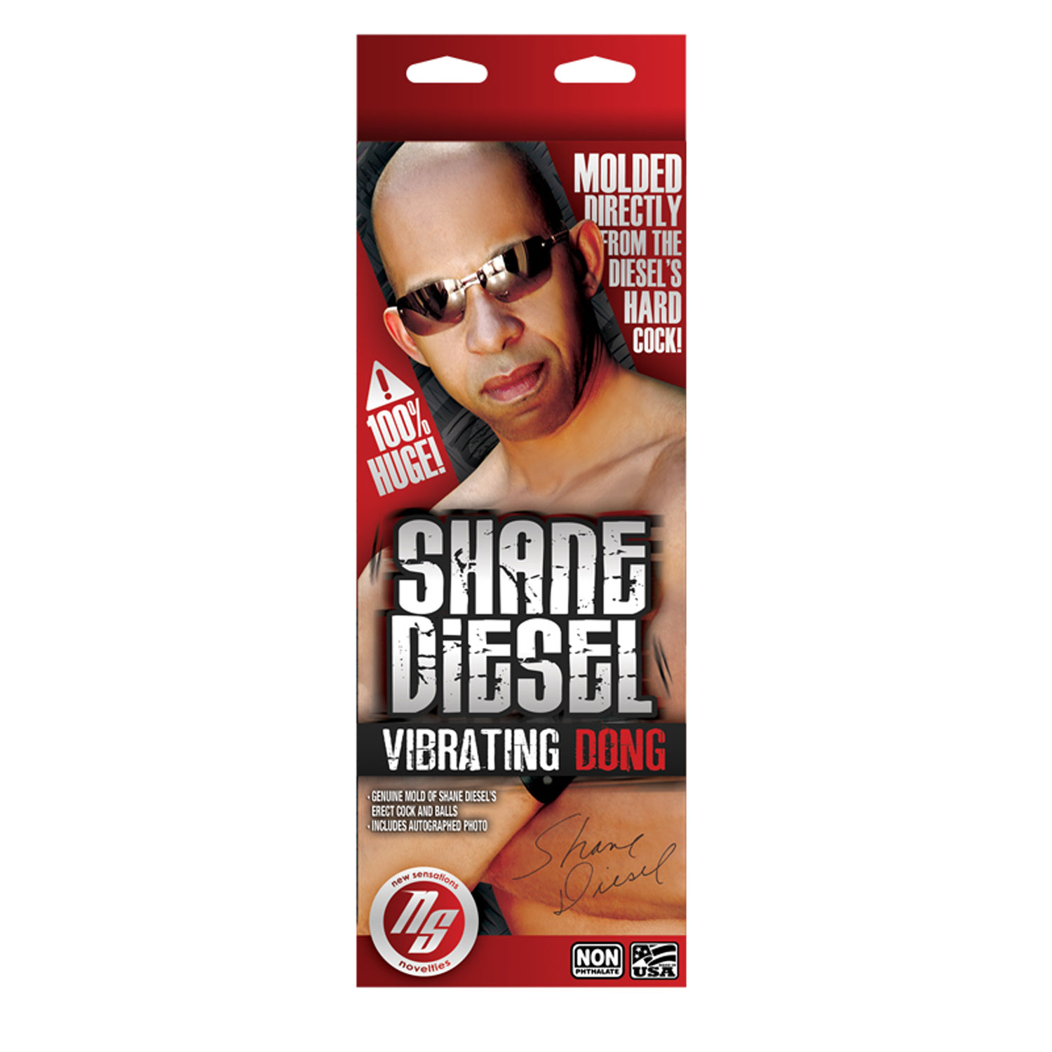 shane diesel  vibrating dildo tan 