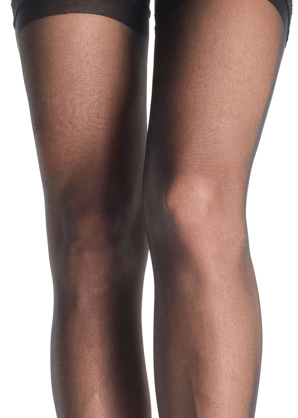 sheer thigh highs queen size black 