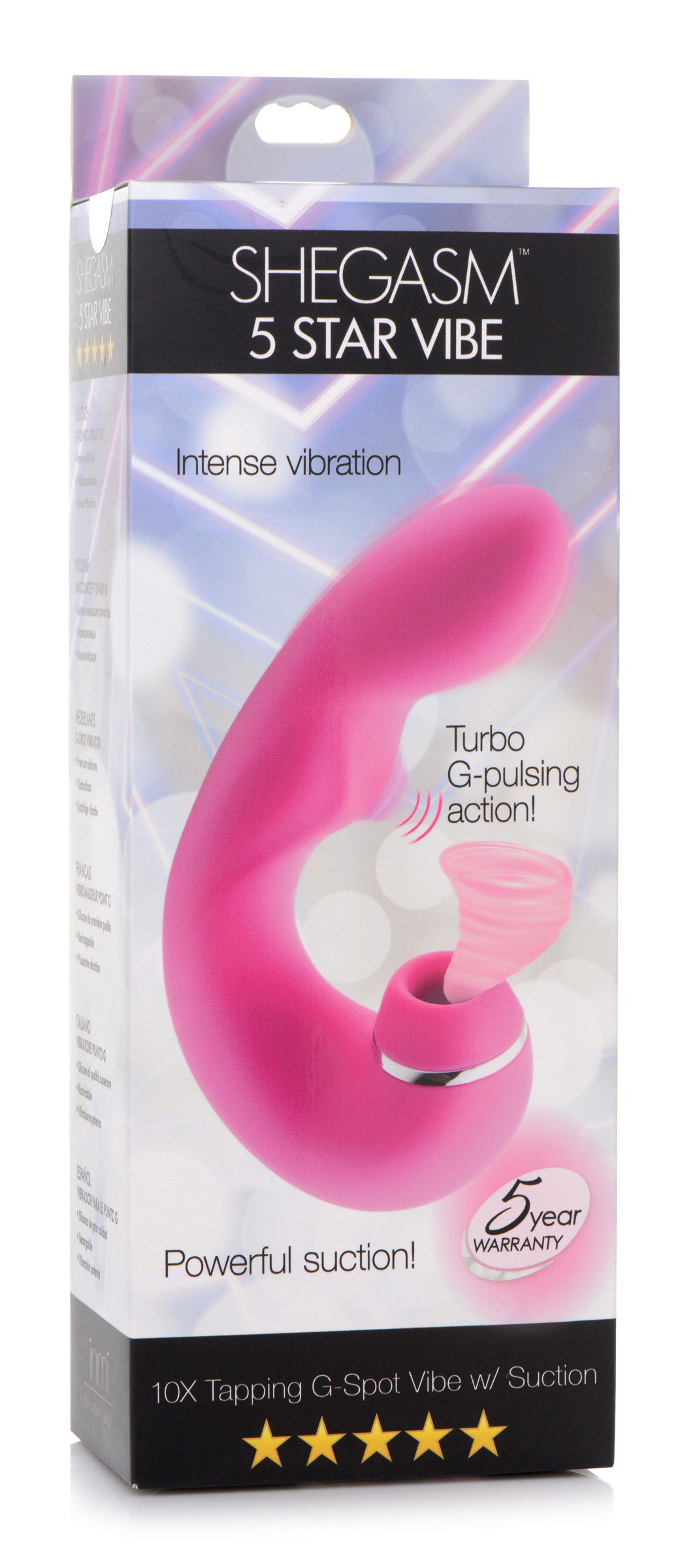 shegasm  star x tapping g spot vibe with suction pink 