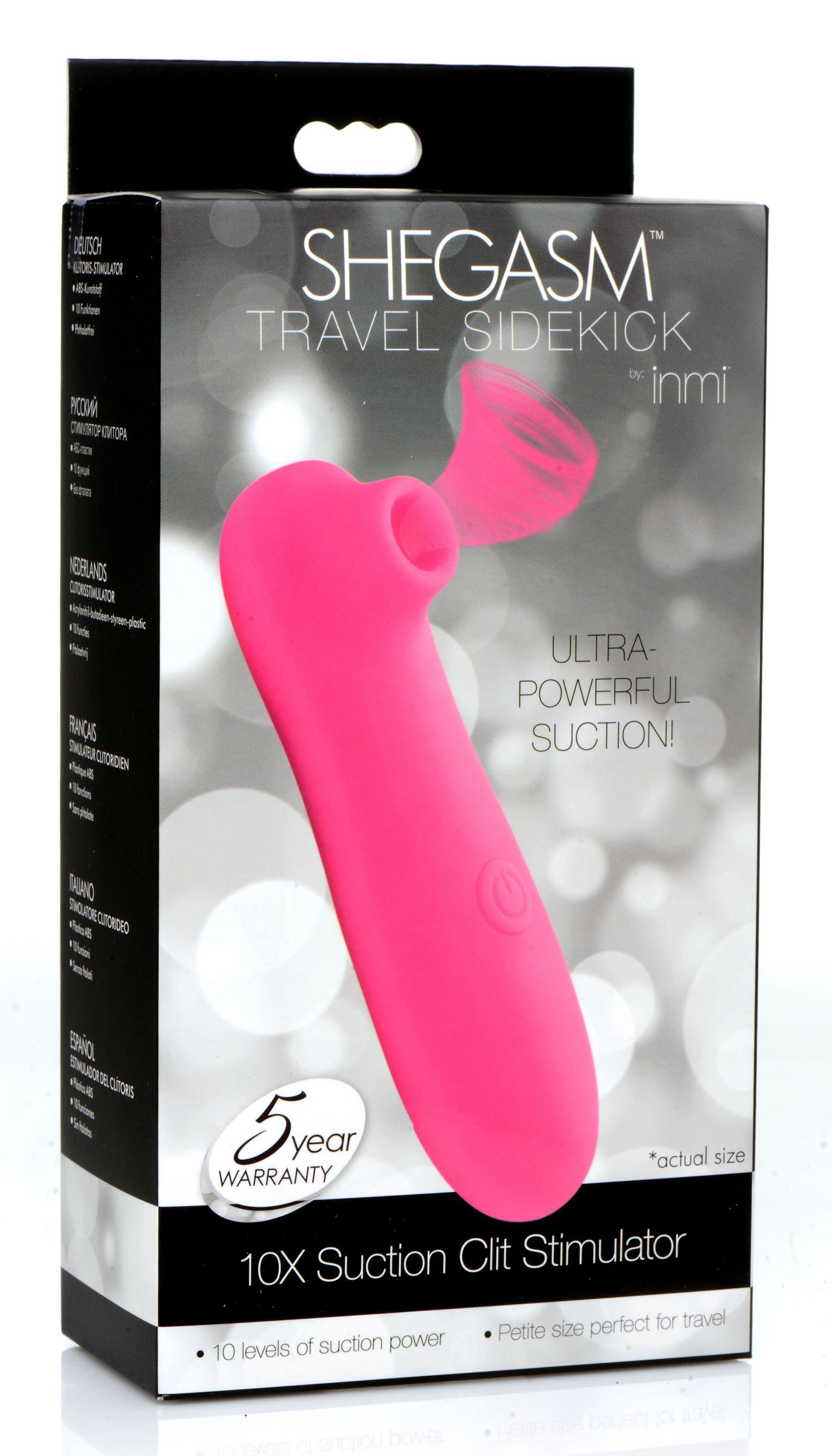 shegasm travel sidekick x suction clit  stimulator pink 