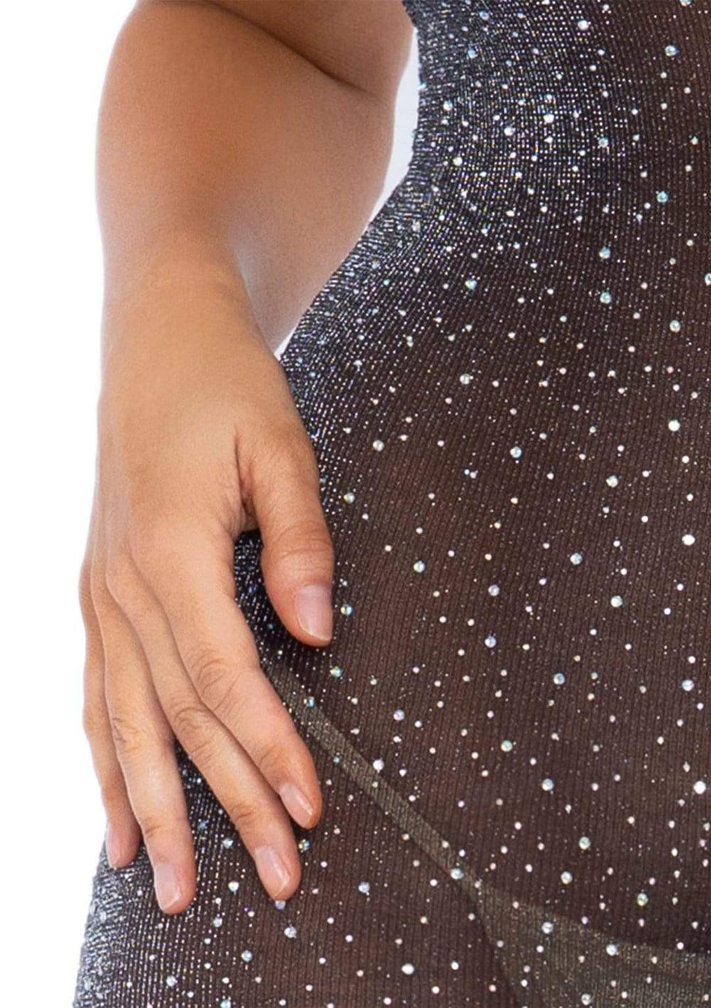 shimmery rhinestone tube dress one size blacksilver 