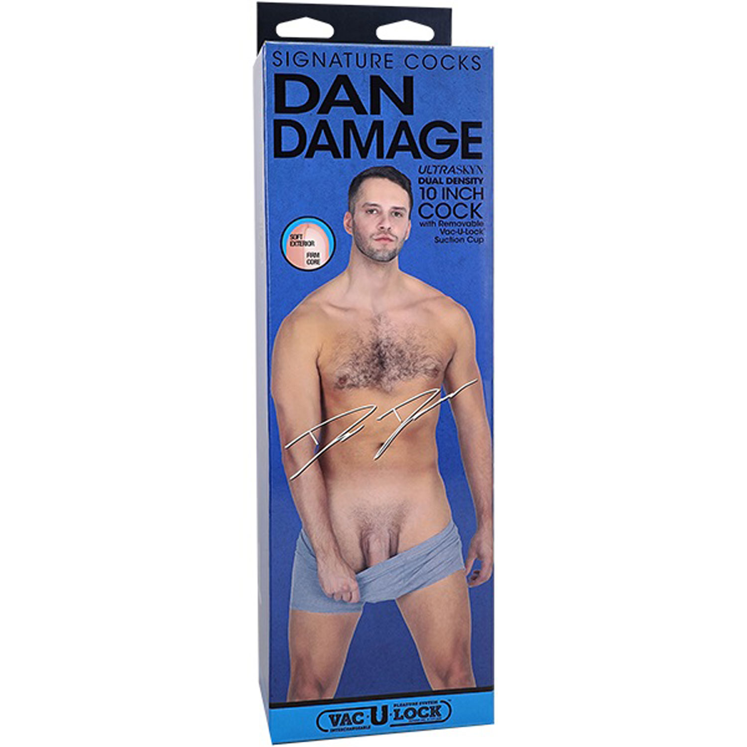 signature cocks dan damage  cock with  removable vac u lock suction cup vanilla 