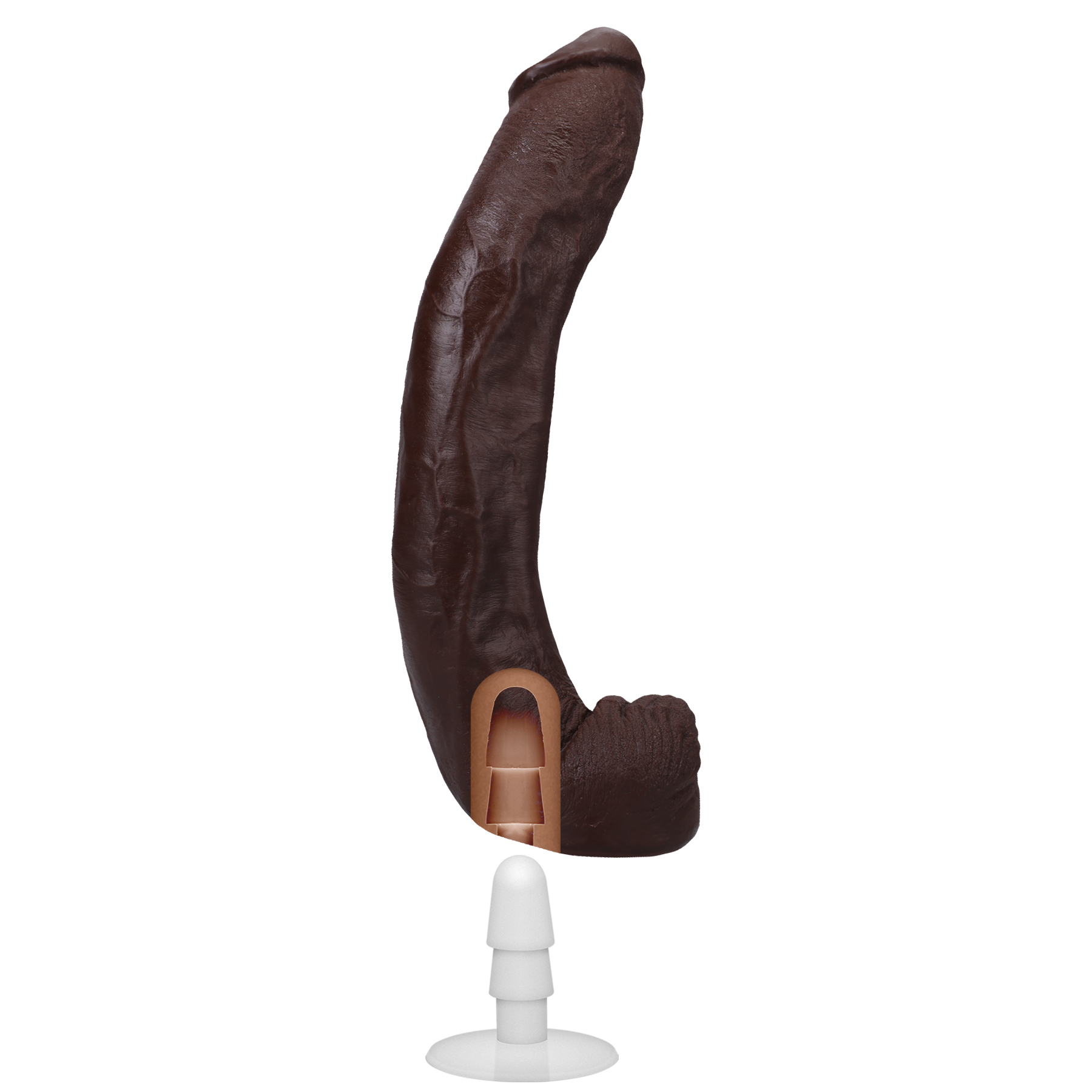 signature cocks dredd . inch ultraskyn cock with removable vac u lock suction cup chocolate 