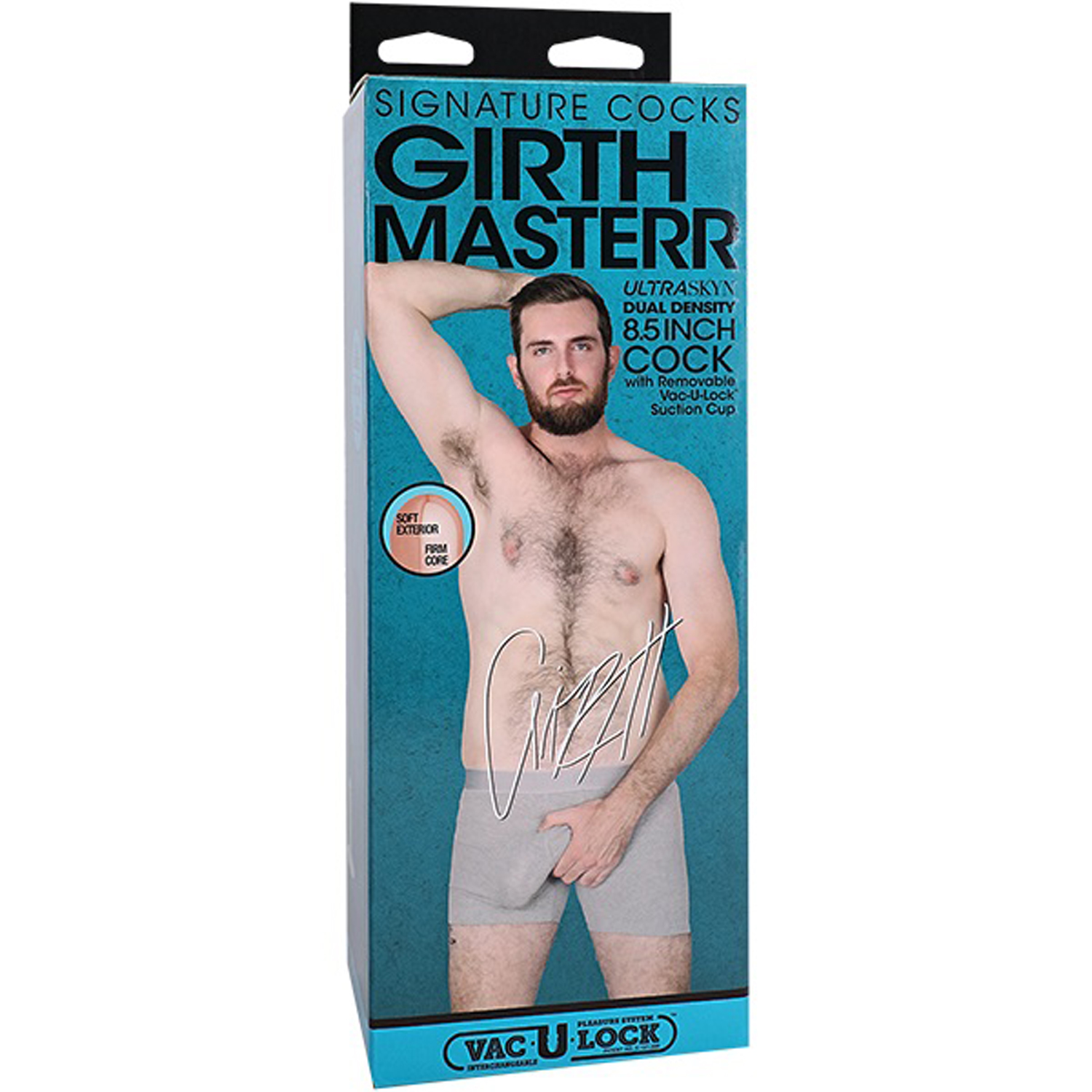 signature cocks girthmasterr  with removable vac u lock suction cup vanilla 