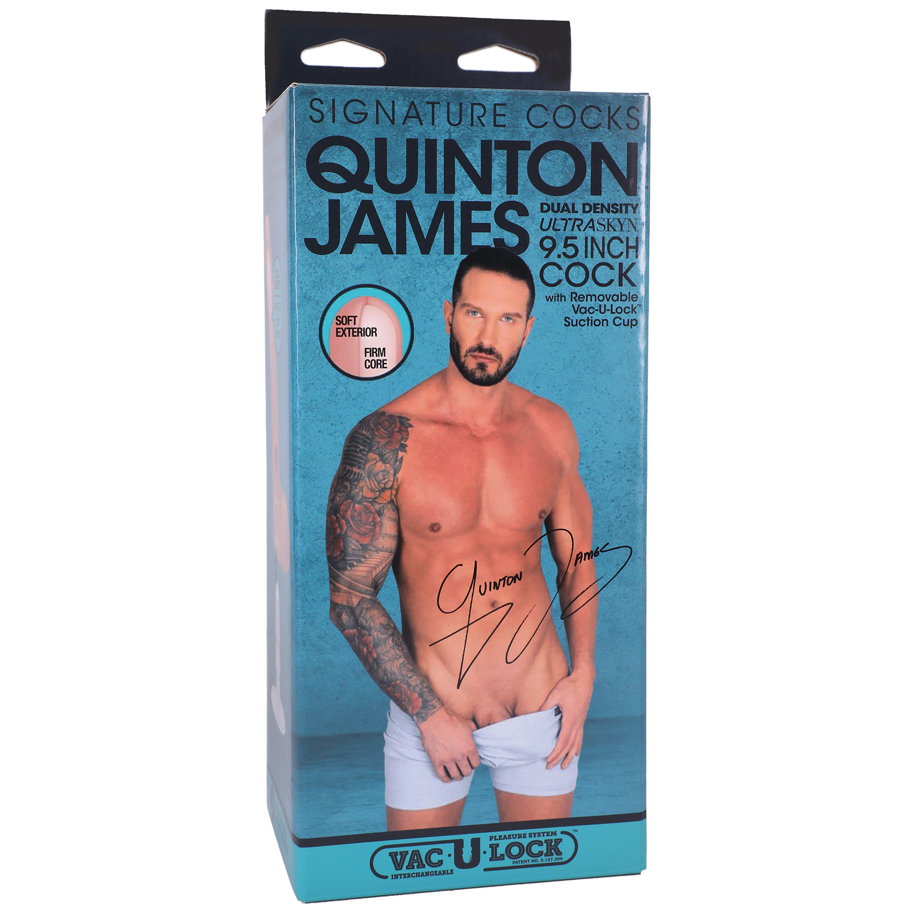 signature cocks quinton james . inch  ultraskyn cock with removable vac u lock  suction cup 