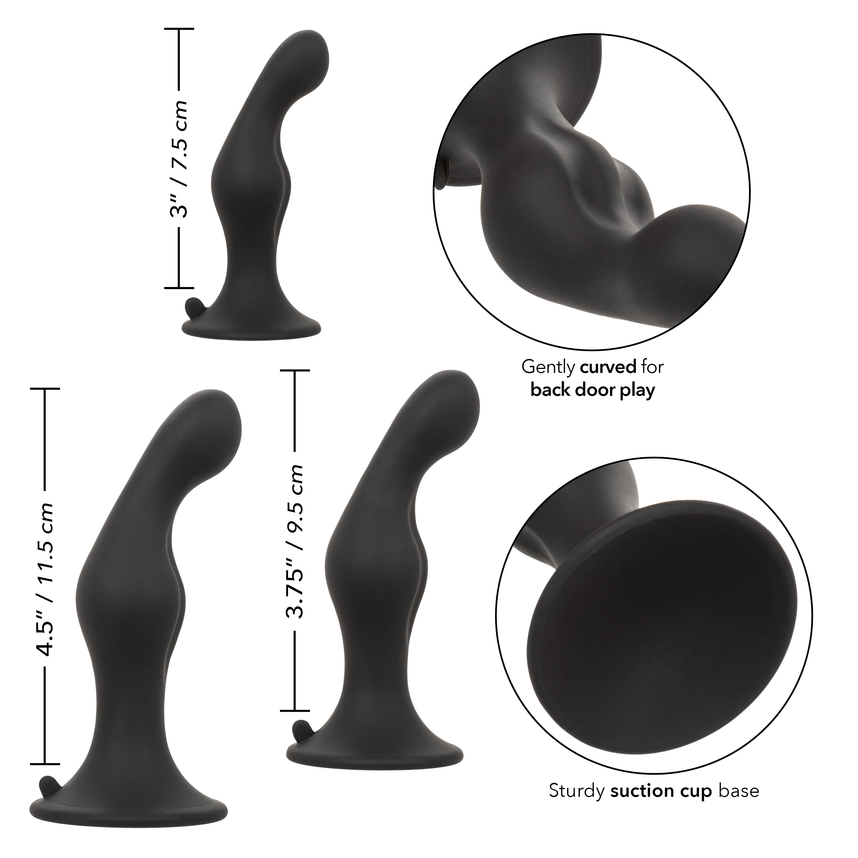 silicone anal ripple kit black 