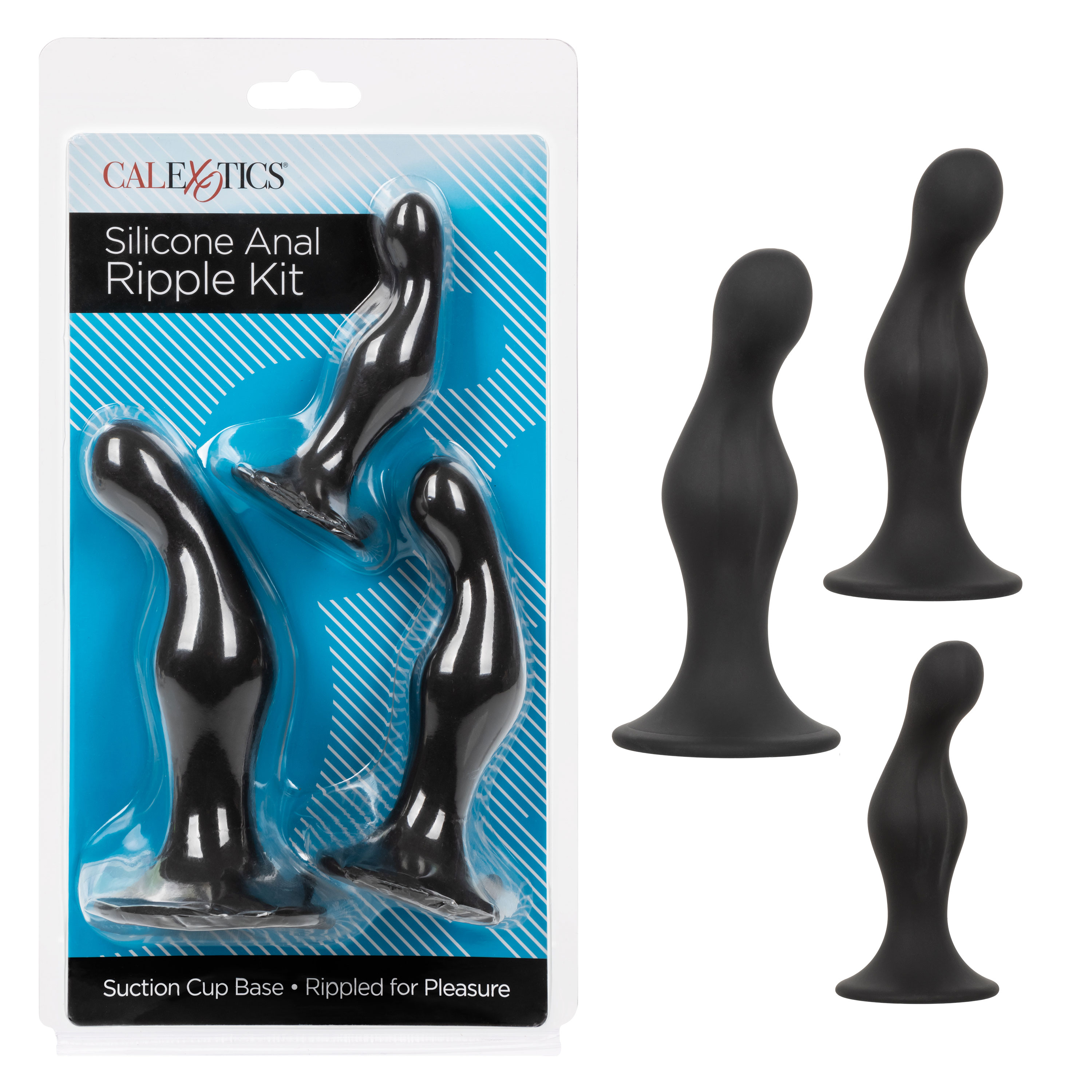 silicone anal ripple kit black 