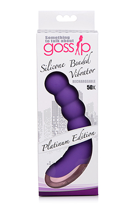 silicone beaded vibrator violet 