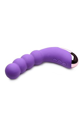 silicone beaded vibrator violet 