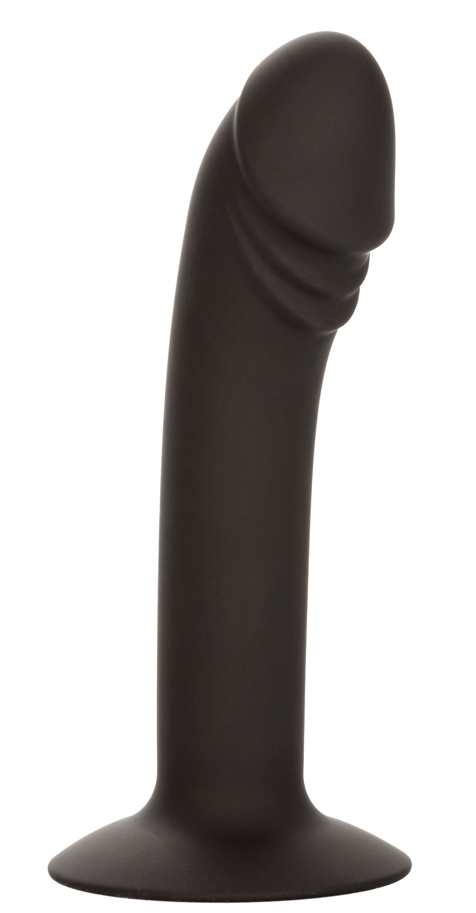 silicone curved anal stud black 