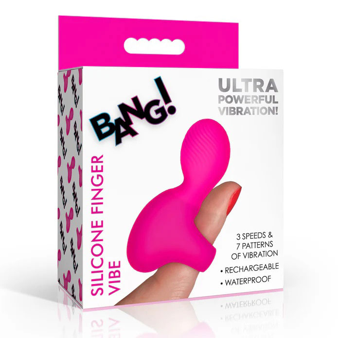 silicone finger vibe pink 