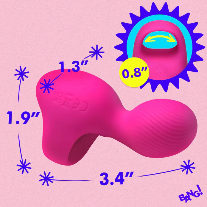 silicone finger vibe pink 