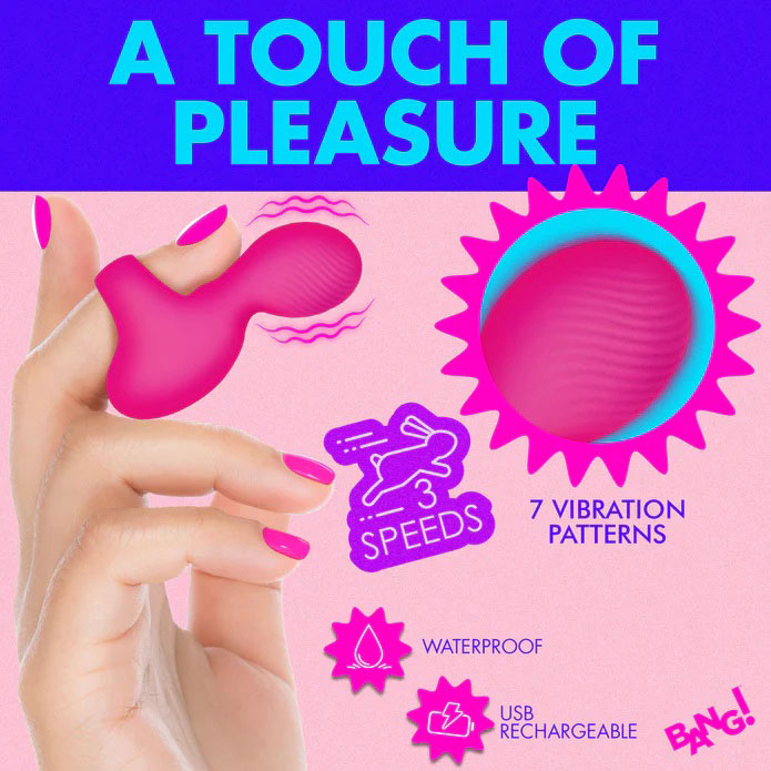 silicone finger vibe pink 
