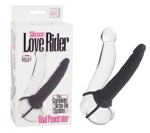 silicone love rider dual penetrator black 