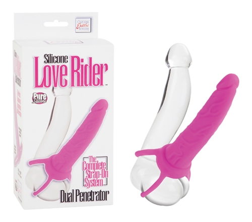 silicone love rider dual penetrator pink 