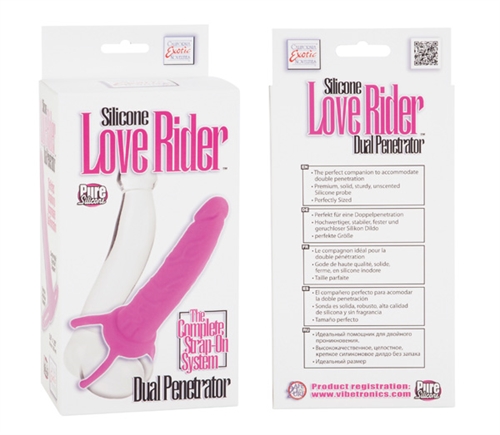 silicone love rider dual penetrator pink 