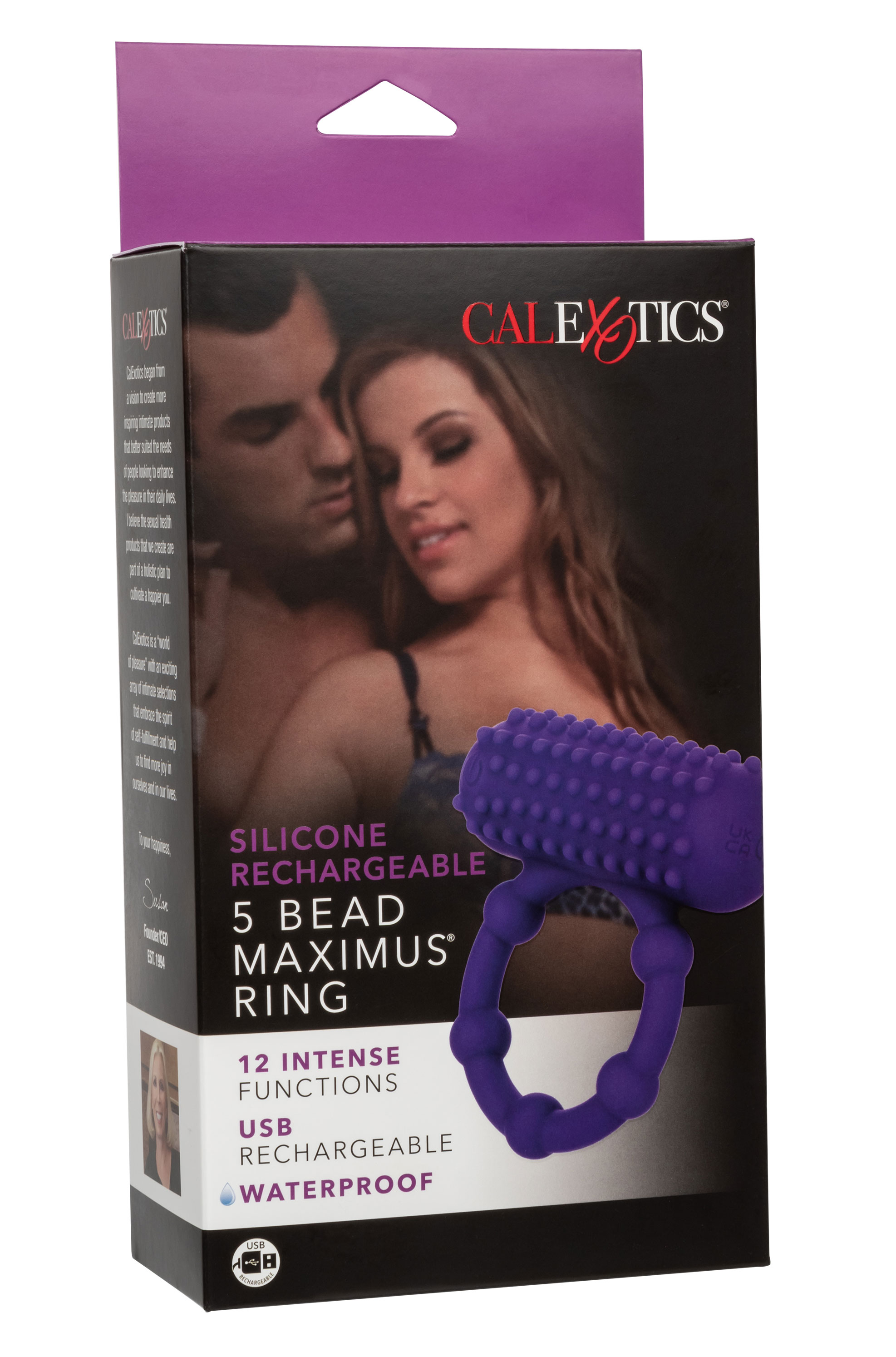 silicone rechargeable  bead maximus ring purple 