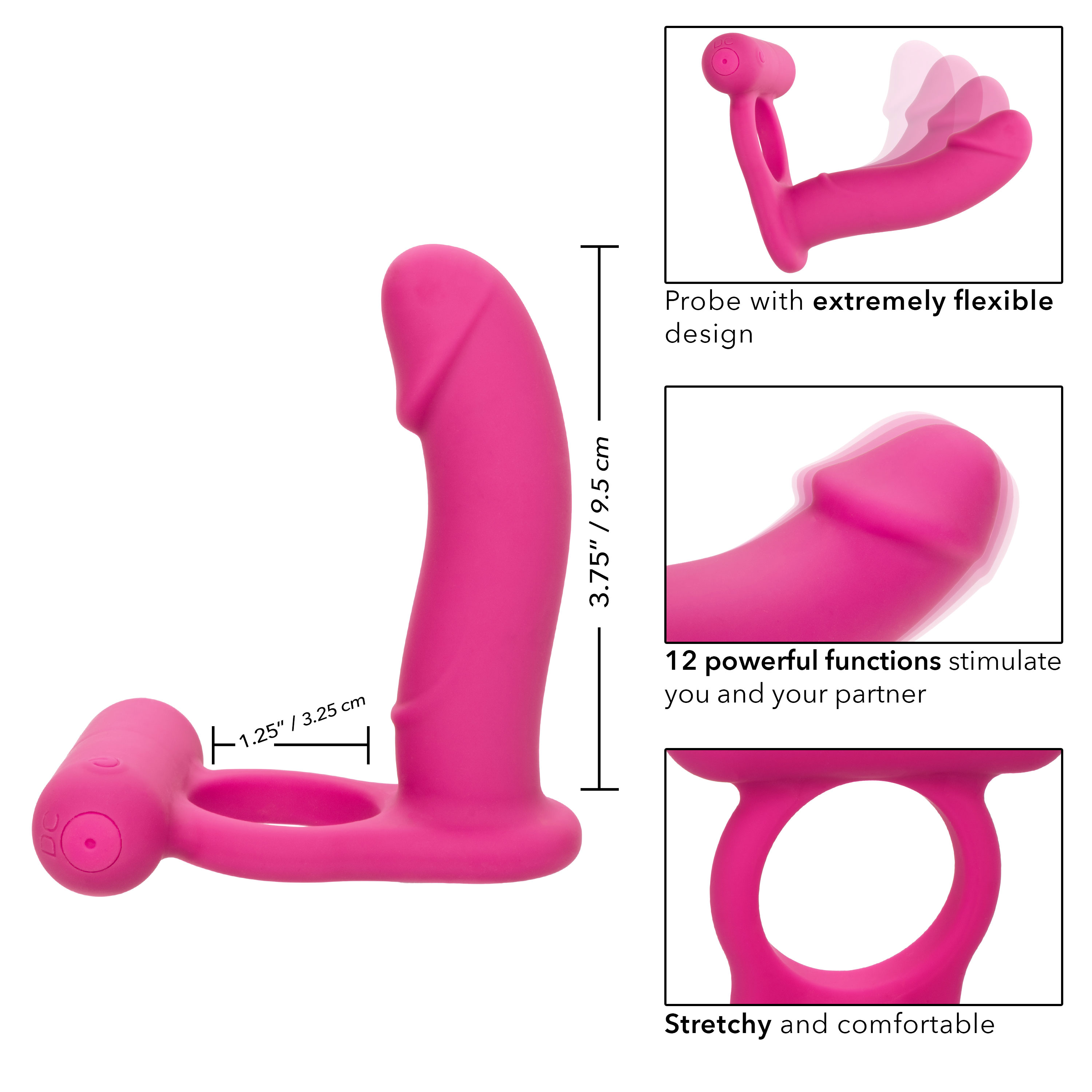 silicone rechargeable double diver pink 