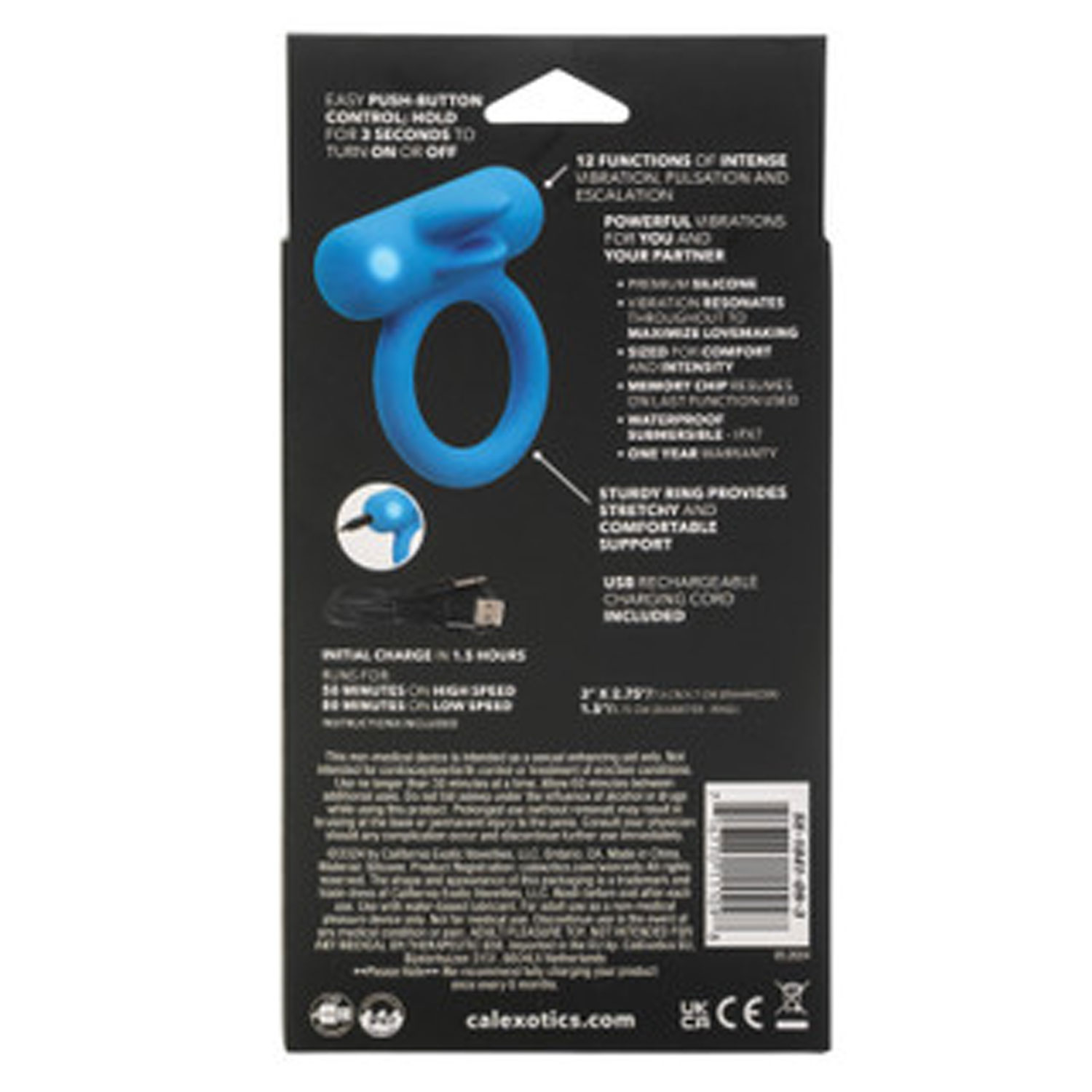 silicone rechargeable double trouble blue 