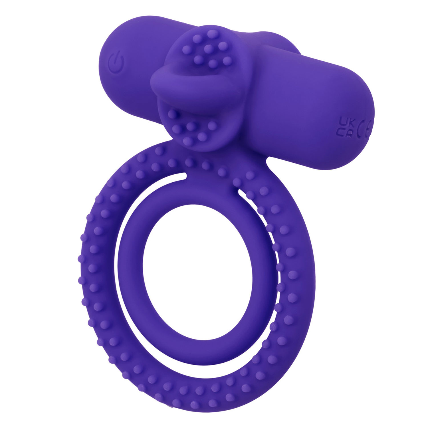 silicone rechargeable dual climaxer purple 